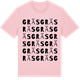 Pink Cotton t-shirt med Gräs ordlek t-shirt
