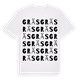 White t-shirt med Gräs ordlek t-shirt