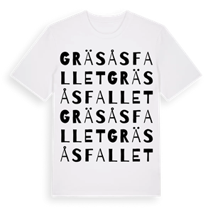 Gräsåsfallet ordlek t-shirt – ekologisk bomull t-shirt från PinShirt