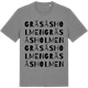 Mid Heather Gray t-shirt med Gräsåsholmen ordlek t-shirt