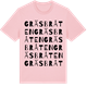 Pink Cotton t-shirt med Gräsbråten ordlek t-shirt