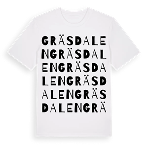 Gräsdalen ordlek t-shirt – ekologisk bomull t-shirt från Pinshirt