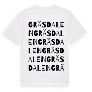 Gräsdalen ordlek t-shirt – ekologisk bomull t-shirt från Pinshirt
