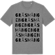 Mid Heather Gray t-shirt med Gräsmången ordlek t-shirt