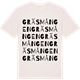 Vintage White t-shirt med Gräsmången ordlek t-shirt