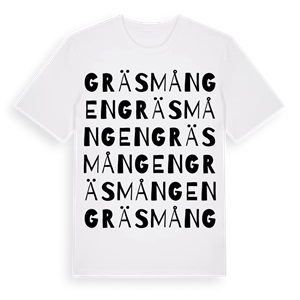 Gräsmången ordlek t-shirt – ekologisk bomull t-shirt från PinShirt