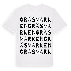 Gräsmarken ordlek t-shirt – ekologisk bomull t-shirt från PinShirt