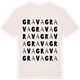 Vintage White t-shirt med Grava ordlek t-shirt