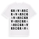 White t-shirt med Gravarne ordlek t-shirt