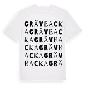 Grävbacka ordlek t-shirt – ekologisk bomull t-shirt från PinShirt