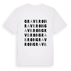 Gravbron ordlek t-shirt – ekologisk bomull t-shirt från PinShirt