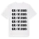White t-shirt med Gravbron ordlek t-shirt