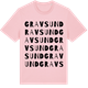 Pink Cotton t-shirt med Gravsund ordlek t-shirt