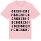Pink Cotton t-shirt med Grenheden ordlek t-shirt