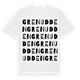 White t-shirt med Grenudden ordlek t-shirt