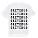 White t-shirt med Greterud ordlek t-shirt
