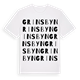 White t-shirt med Grinsbyn ordlek t-shirt