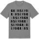 Mid Heather Gray t-shirt med Grinsbyn ordlek t-shirt