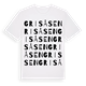White t-shirt med Grisåsen ordlek t-shirt