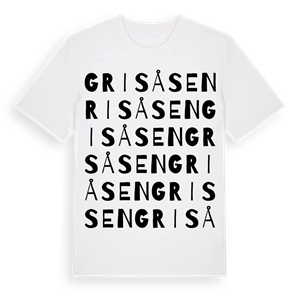 Grisåsen ordlek t-shirt – ekologisk bomull t-shirt från PinShirt