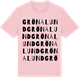 Pink Cotton t-shirt med Gröna lund ordlek t-shirt