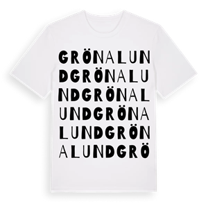 Gröna lund ordlek t-shirt – ekologisk bomull t-shirt från PinShirt
