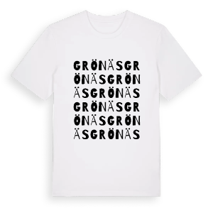 Grönäs ordlek t-shirt – ekologisk bomull t-shirt från PinShirt