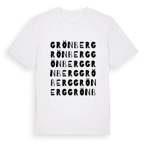Grönberg ordlek t-shirt – ekologisk bomull t-shirt från PinShirt