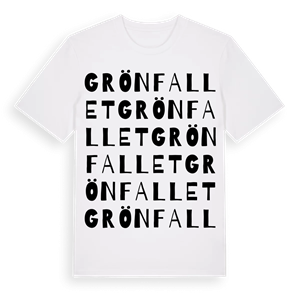 Grönfallet ordlek t-shirt – ekologisk bomull t-shirt från Pinshirt