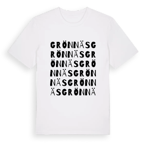 Grönnäs ordlek t-shirt – ekologisk bomull t-shirt från PinShirt