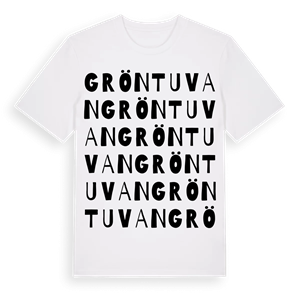 Gröntuvan ordlek t-shirt – ekologisk bomull t-shirt från PinShirt