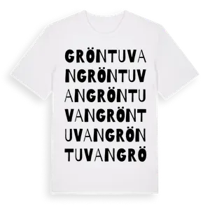 Gröntuvan ordlek t-shirt – ekologisk bomull t-shirt från Pinshirt