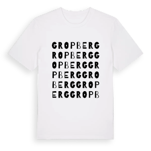 Gropberg ordlek t-shirt – ekologisk bomull t-shirt från PinShirt