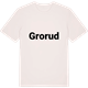 Vintage White t-shirt med Grorud fetstil t-shirt