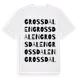 White t-shirt med Grossdalen ordlek t-shirt