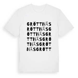 Gröttnäs ordlek t-shirt – ekologisk bomull t-shirt från PinShirt