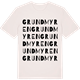 Vintage White t-shirt med Grundmyren ordlek t-shirt