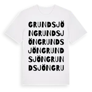 Grundsjön ordlek t-shirt – ekologisk bomull t-shirt från Pinshirt