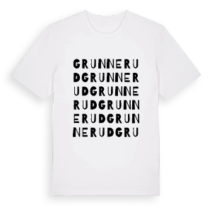 Grunnerud ordlek t-shirt – ekologisk bomull t-shirt från PinShirt