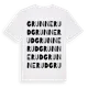 White t-shirt med Grunnerud ordlek t-shirt
