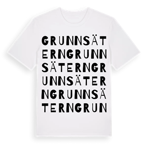 Grunnsätern ordlek t-shirt – ekologisk bomull t-shirt från PinShirt