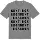 Mid Heather Gray t-shirt med Grytingsbron ordlek t-shirt