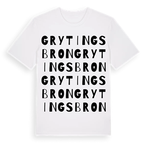 Grytingsbron ordlek t-shirt – ekologisk bomull t-shirt från PinShirt