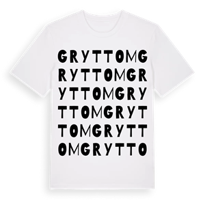 Gryttom ordlek t-shirt – ekologisk bomull t-shirt från PinShirt