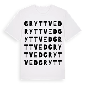 Gryttved ordlek t-shirt – ekologisk bomull t-shirt från PinShirt
