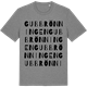 Mid Heather Gray t-shirt med Gubbrönningen ordlek t-shirt