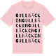 Pink Cotton t-shirt med Gullbäcken ordlek t-shirt