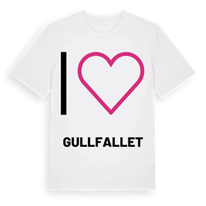 Jag älskar Gullfallet t-shirt stort tryck – ekologisk bomull t-shirt från PinShirt