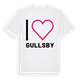 White t-shirt med Jag älskar Gullsby t-shirt stort tryck