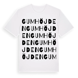 Gumhöjden ordlek t-shirt – ekologisk bomull t-shirt från PinShirt